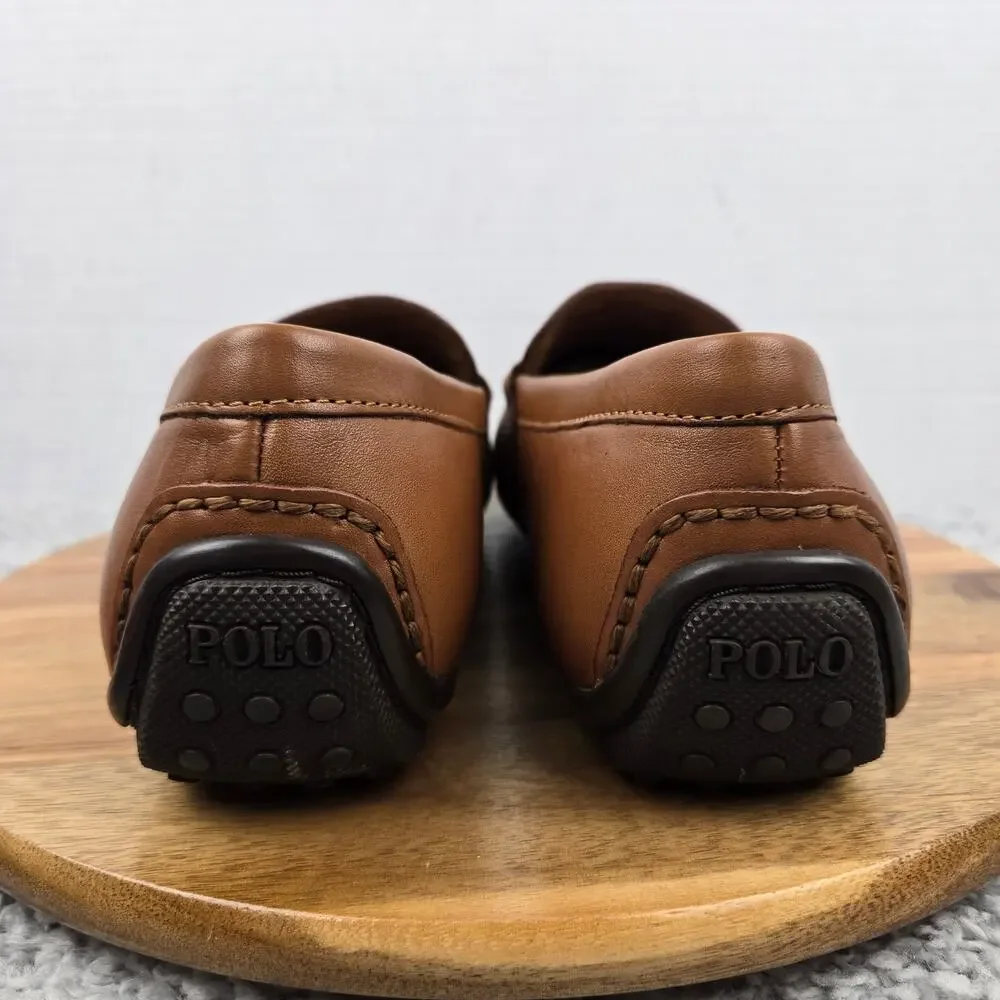 Polo Ralph Lauren Men 10.5D Reynold Brown Casual Full Strap Driving Penny Loafer